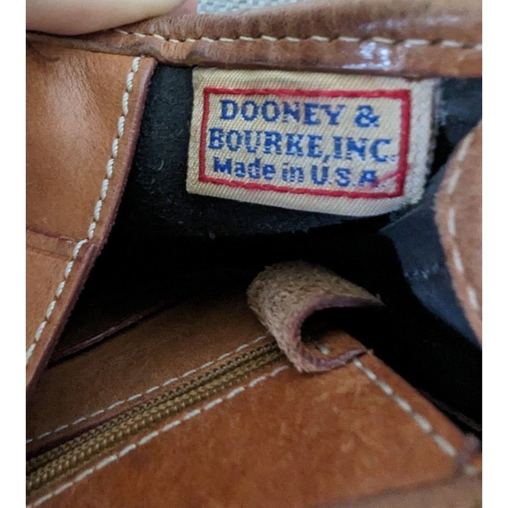 Vintage Dooney & Bourke Mini Hobo Purse Black And Tan Nice Condition - Picture 11 of 16
